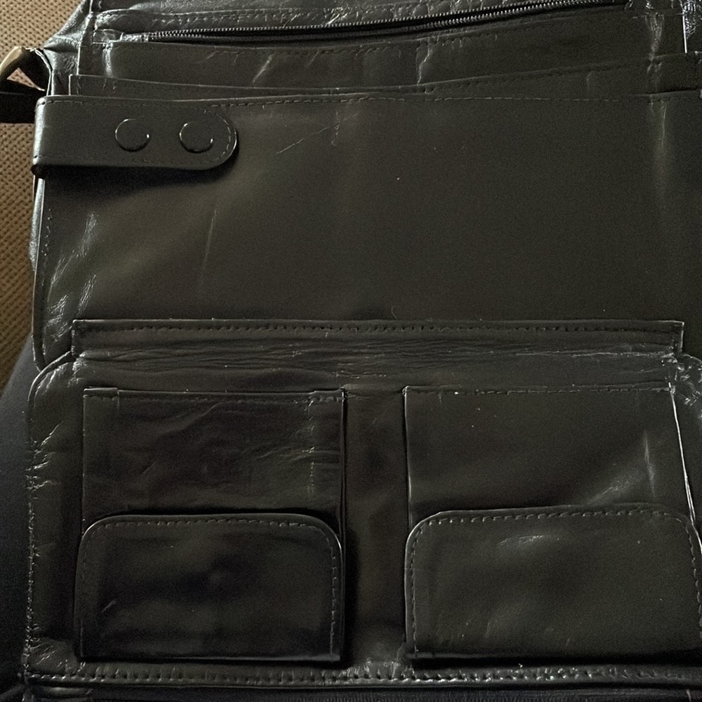 Nina Ricci Compartmental Crossbody Leather Bag Soft & Rich Flap Over Vintage - Picture 11 of 11